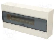 Enclosure: for modular components; IP40; No.of mod: 18 HAGER