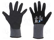 Protective gloves; Size: 9,L; black; nitryl,polyamide; Oil WONDER GRIP