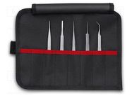 Set of tweezers; for precision works; 5pcs. KNIPEX