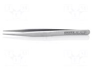 Tweezers; 120mm; for precision works; Blade tip shape: sharp KNIPEX