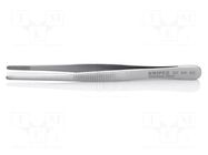 Tweezers; 120mm; Blade tip shape: rounded; universal KNIPEX