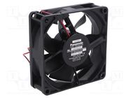 Fan: DC; axial; 24VDC; 80x80x25mm; 51.6m3/h; 22dBA; ball; 2300rpm PANASONIC