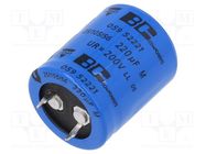 Capacitor: electrolytic; SNAP-IN; 220uF; 200VDC; Ø25x30mm; ±20% VISHAY