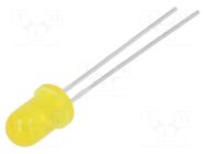 LED; yellow; 5mm; 30mcd; 60°; Front: convex; 2.1÷2.5VDC; -40÷85°C LUMEX