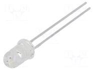 LED; red; 5mm; 600mcd; 20°; Front: convex; 2÷2.5VDC; No.of term: 2 LUMEX