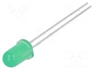 LED; green; 5mm; 30mcd; 60°; Front: convex; 2.2÷2.6VDC; No.of term: 2 LUMEX