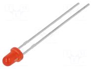 LED; red; 3mm; 40mcd; 60°; Front: convex; 2÷2.5VDC; No.of term: 2 LUMEX