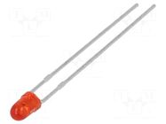 LED; red; 2.9mm; 60mcd; 34°; Front: convex; 2÷2.5VDC; No.of term: 2 LUMEX