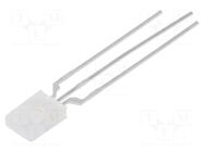 LED; red/green; rectangular; 2x5x7mm; 14mcd; 8mcd; 110°; Front: flat LUMEX