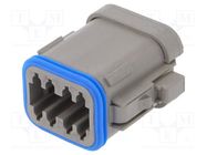Connector: wire-wire; PX0; female; plug; for cable; PIN: 8; grey BULGIN