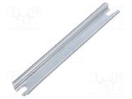 DIN rail; steel; zinc; L: 106mm; W: 15mm FIBOX