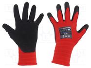 Protective gloves; Size: 8,M; red; polyester; Opty WONDER GRIP