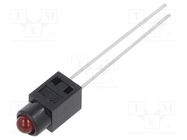 LED; in housing; 3mm; No.of diodes: 1; red; 30mA; Lens: red; 60°; 3VDC SCHURTER