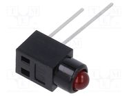 LED; in housing; 3mm; No.of diodes: 1; red; 30mA; Lens: red; 60°; 3VDC SCHURTER