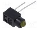 LED; in housing; yellow; 3mm; No.of diodes: 1; 30mA; Lens: yellow SCHURTER