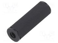 Screwed spacer sleeve; hexagonal; polyamide; M2; L: 15mm; black DREMEC