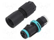 Connector: AC supply; screw terminal; female; TH381; 7÷8mm; 400V TECHNO