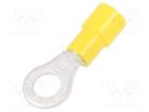 Tip: ring; M6; Ø: 6.4mm; 2.63÷6.64mm2; crimped; for cable; insulated NICHIFU