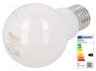 LED lamp; warm white; E27; 230VAC; 806lm; P: 7W; 2700K; CRImin: 80 PHILIPS