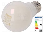 LED lamp; warm white; E27; 230VAC; 1521lm; P: 10.5W; 2700K PHILIPS
