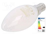 LED lamp; warm white; E14; 230VAC; 470lm; P: 4.3W; 2700K; CRImin: 80 PHILIPS