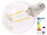 LED lamp; white warm; E14; 230VAC; 250lm; P: 2W; 2700K; CRImin: 80 PHILIPS