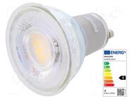 LED lamp; warm white; GU10; 230VAC; 670lm; P: 6.7W; 60°; 3000K PHILIPS