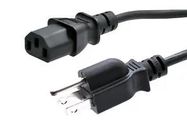 POWER CORD, NEMA 5-15P-IEC 320 C13, 3M