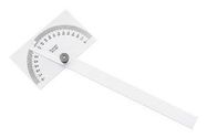 PROTRACTOR, ROUND END, STEEL, 180DEG