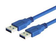USB CABLE, 3.0, A PLUG-A PLUG, 11.8"