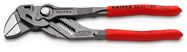 KNIPEX 86 01 180 Pliers Wrench pliers and a wrench in a single tool with non-slip plastic coating grey atramentized 180 mm