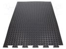 Anti fatigue mat; Width: 0.6m; L: 0.9m; rubber; black; Bubblemat COBA EUROPE