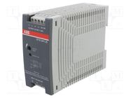 Power supply: switched-mode; for DIN rail; 30W; 24VDC; 24÷28V ABB