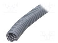 Protective tube; Size: 36; PVC,steel; light grey; -20÷70°C; UL94HB HELLERMANNTYTON