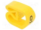 Markers; Marking: 9; 8÷16mm; PVC; yellow; -30÷80°C; leaded; CLI C WEIDMÜLLER