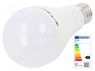 LED lamp; warm white; E27; 220/240VAC; 1521lm; P: 17W; 200°; 3000K V-TAC