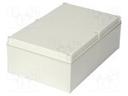 Enclosure: multipurpose; X: 400mm; Y: 600mm; Z: 210mm; QUICK; grey FIBOX