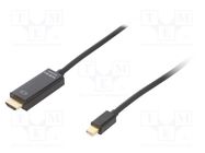 Cable; DisplayPort 1.2; HDMI plug,mini DisplayPort plug; PVC 