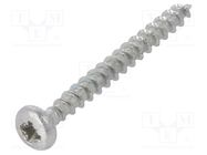 Screw; 3x30; Head: cheese head; Pozidriv; PZ1; steel; zinc; SPAX® BOSSARD