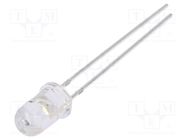 LED; 5mm; white cold; 5800mcd; 30°; Front: convex; 3÷13V OPTOSUPPLY