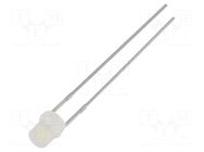 LED; white cold; 3mm; 330÷500mcd; 140°; Front: flat; 2.9÷3.6VDC OPTOSUPPLY
