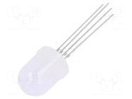 LED; RGB; 10mm; 30°; Front: convex; 1.8÷2.6/2.9÷3.6/2.9÷3.6VDC OPTOSUPPLY