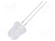 LED; 8mm; white warm; 8400÷10000mcd; 30°; Front: convex; 2.9÷3.6V 