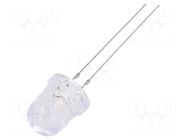LED; white warm; 8mm; 8400÷10000mcd; 30°; Front: convex; 2.9÷3.6VDC OPTOSUPPLY