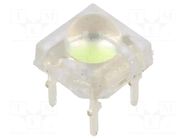 LED Super Flux; blue (ice blue); 7.62x7.62mm; 4200÷5800mcd; 90° OPTOSUPPLY