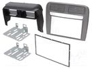 Radio frame; Fiat; 2 DIN; silver 4CARMEDIA