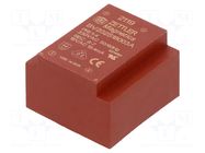 Transformer: encapsulated; 0.35VA; 230VAC; 18V; PCB; 24x16x23mm ZETTLER