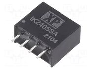 Converter: DC/DC; 250mW; Uin: 24VDC; Uout: 5VDC; Iout: 50mA; SIP; THT XP POWER