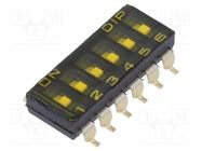 Switch: DIP-SWITCH; OFF-ON; 0.025A/24VDC; Pos: 2; -40÷85°C; SMD KNITTER-SWITCH