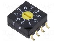 Encoding switch; Pos: 10; SMD; 100mΩ; DC load @R: 0.03A/15VDC KNITTER-SWITCH